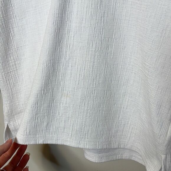 J. Crew Textured V-neck three-quarter-sleeve tee XS - Picture 3 of 8